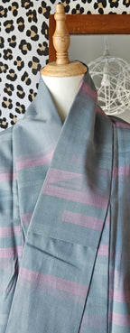 Dusky pink and Grey wool Kimono