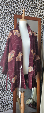 Plum with Gold Fans -Haori