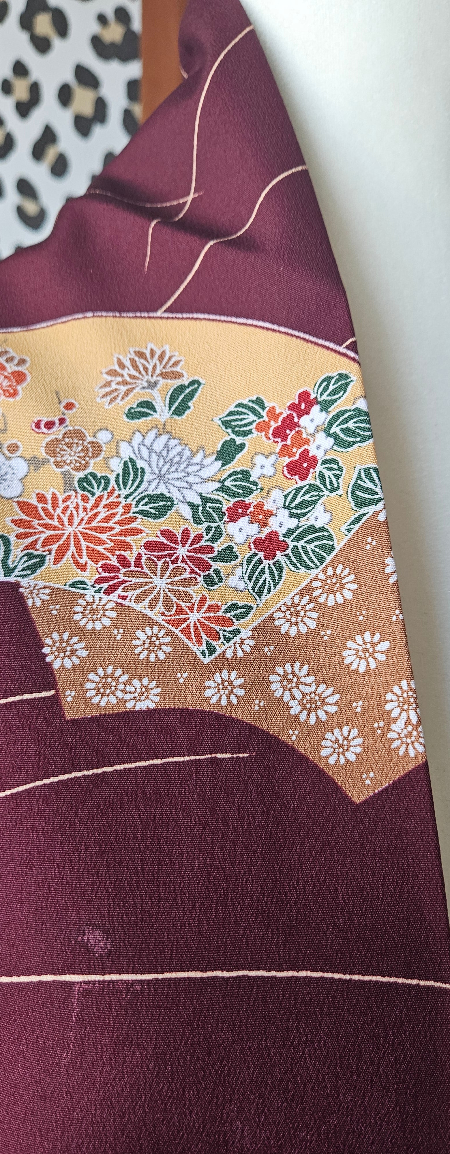 Plum with Gold Fans -Haori