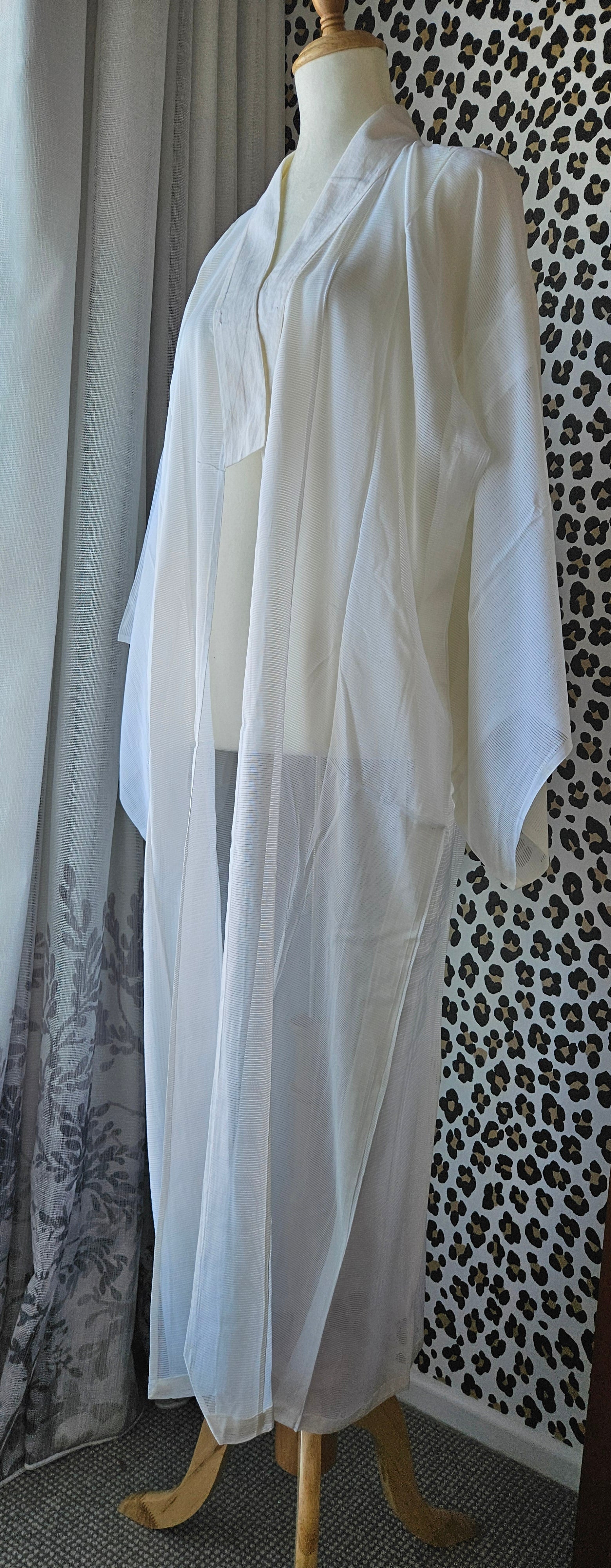 White striped under kimono