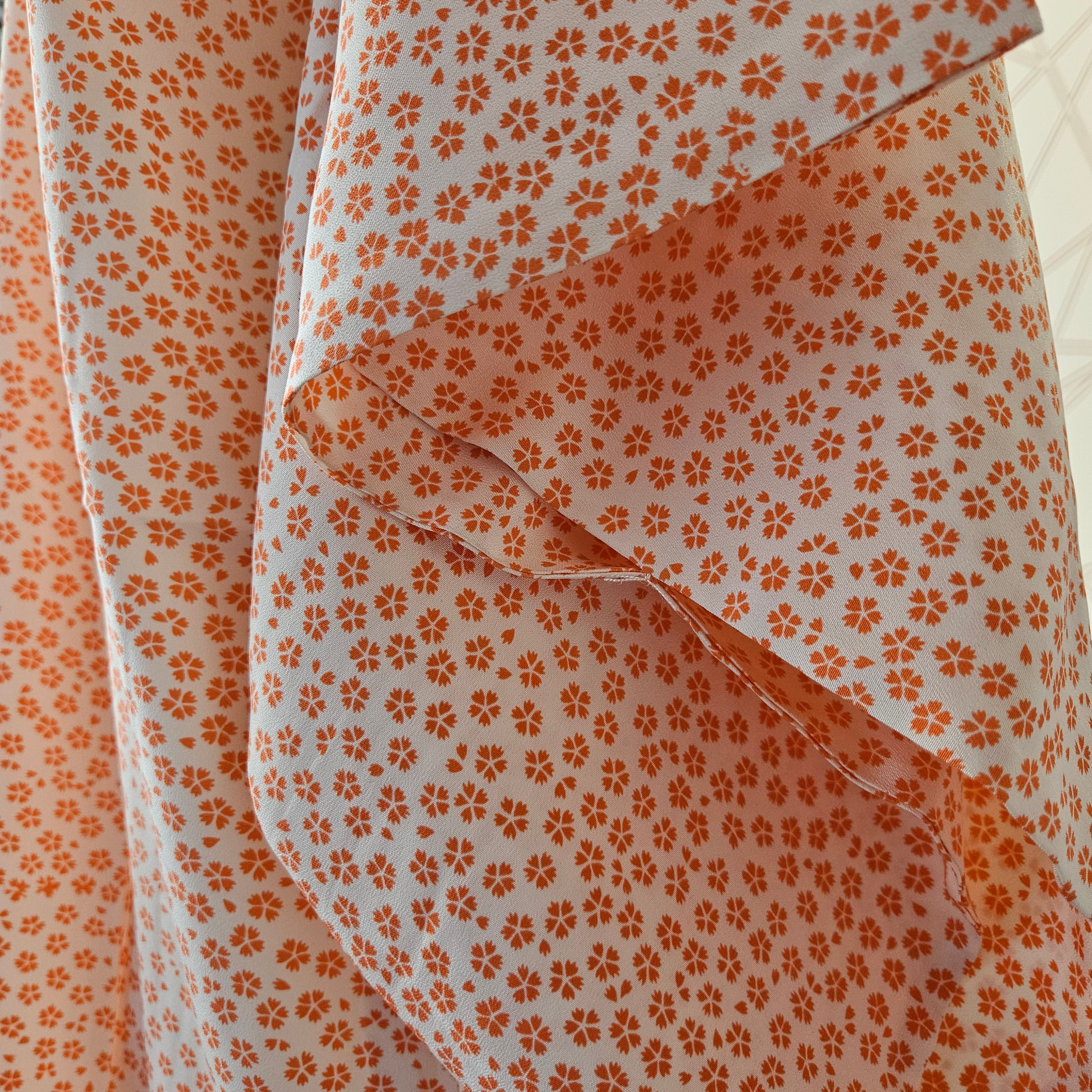 Orange Komon-Pattern Nagajuban