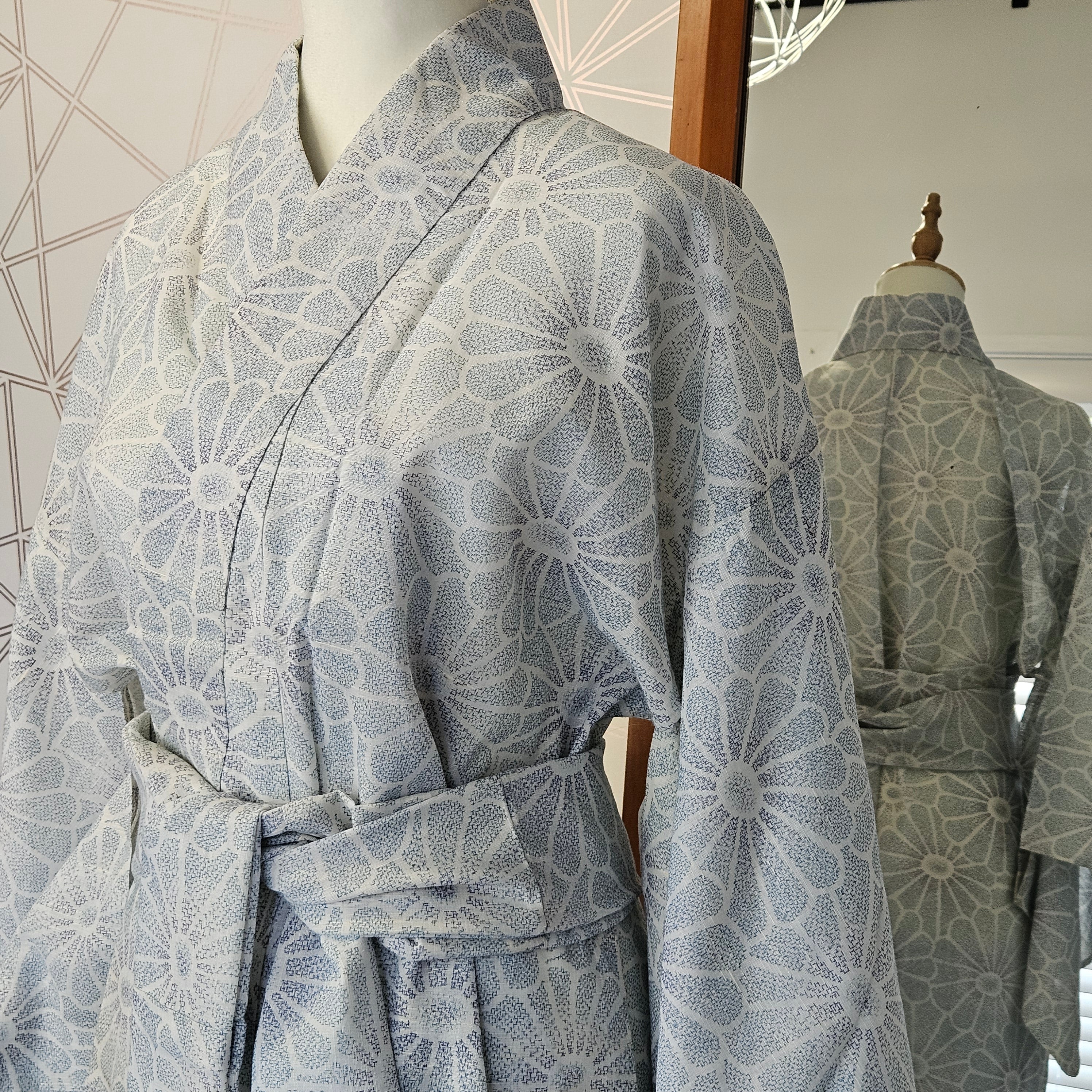 Pale Blue Floral Yukata