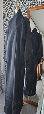 Black thin silk under kimono