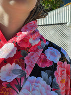 Black & Red Floral Uchikake - Bridal Kimono