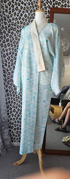 Shibori Teal under Kimono