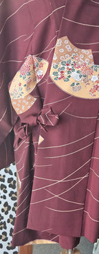 Plum with Gold Fans -Haori