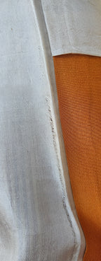 Plum and gold striped - silk Kimono